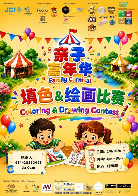 填色 & 绘画比赛 poster
